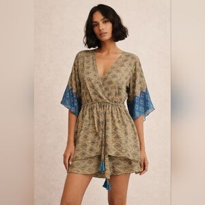 Zara Geometric Print Dress with Blue Highlights.